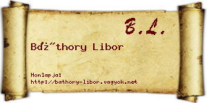 Báthory Libor névjegykártya